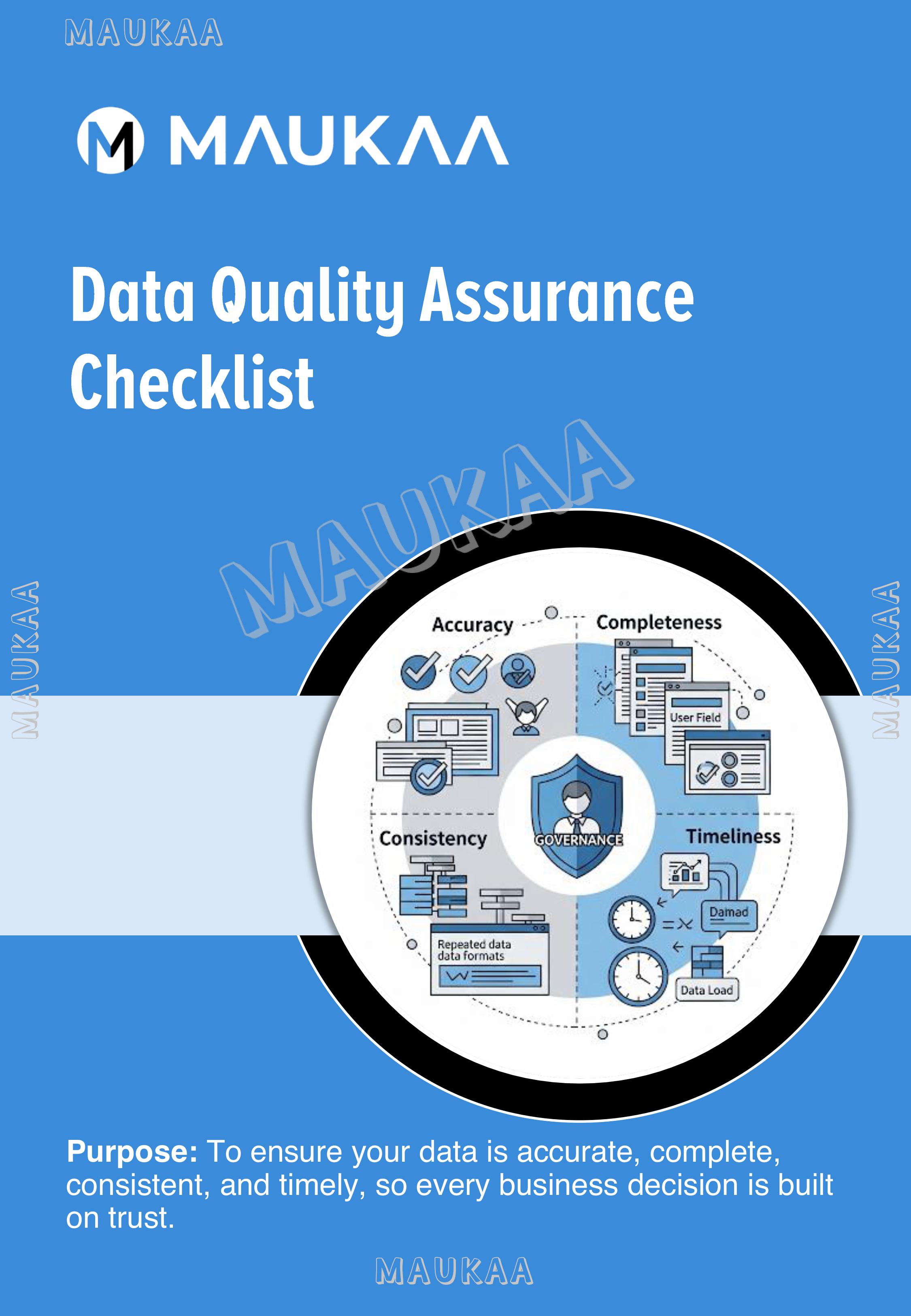 Data Quality Assurance Checklist